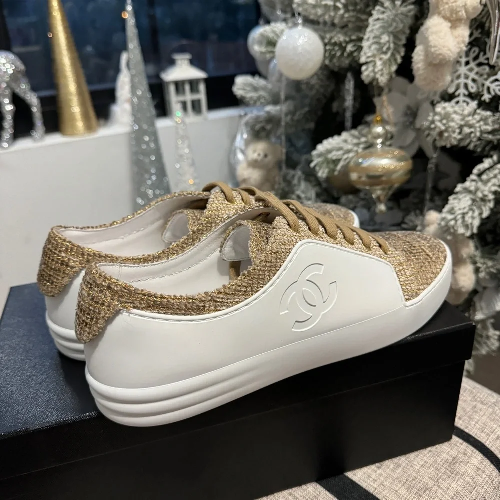Authentic Chanel Tweed Sneakers - Picture 10 of 16